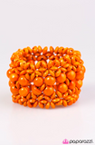 Tropical bliss - Orange Wooden Bracelet