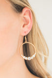 Self-Made Millionaire - Silver/Hematite Rhinestones - Gold/White Rhinestones Fishhook Earrings