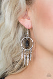 Southern Plains - Black Feather Fish Hook Earrings