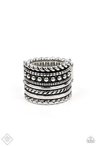 Stacked Odds - Silver Wide Band Ring. Fashion Fix Ring April 2021