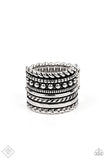 Stacked Odds - Silver Wide Band Ring. Fashion Fix Ring April 2021