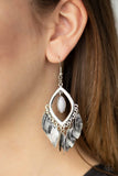 Sunset Soul - Silver/Coral - Silver/Grey - Black/Silver Fishhook Earrings - Fashion Fix Earrings April 2020