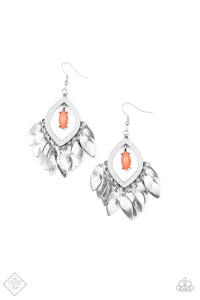 Sunset Soul - Silver/Coral - Silver/Grey - Black/Silver Fishhook Earrings - Fashion Fix Earrings April 2020