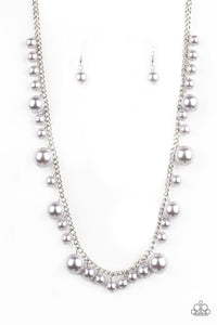 There's Always Room At The Top - Silver Pearl Long Necklace