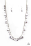 There's Always Room At The Top - Silver Pearl Long Necklace