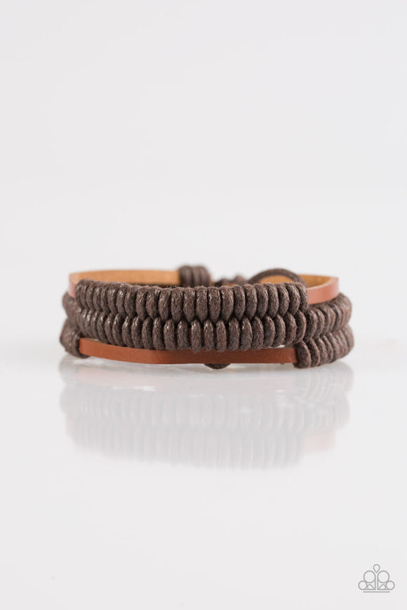 Trail Rage - Brown Urban Tie Bracelet