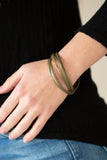 Trending in Tread - Brass, Silver Etched in a Tread-Like Pattern Bangle bracelets