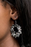 Try as I Dynamite - Silver/Hematite Gems Fishhook Earrings - Fashion Fix Earrings