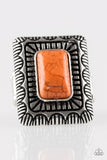 Tumbleweed Desert - Orange Wide Band Ring