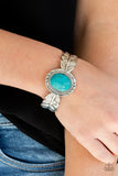 Western Wings - Blue Feather Cuff Bracelet