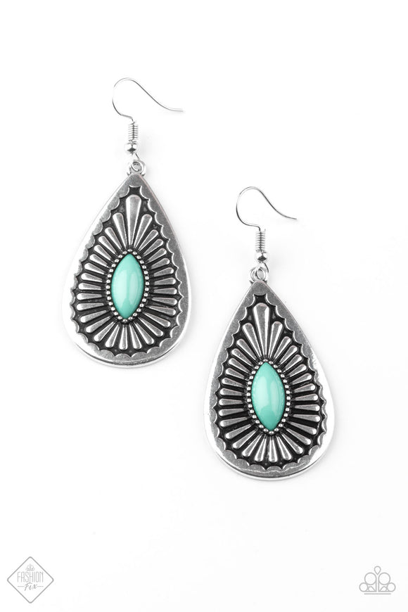 Wild Wilderness - Blue Fish Hook Earrings. Fashion Fix Earrings