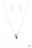 Wildly WANDER-ful - Blue Feather Short Necklace