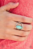 Wildly Whimsical - Blue Wide Band Ring