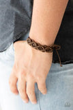 Boondocks And Bonfires - Brown Urban Tie Bracelet