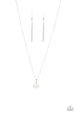 Turn on the Charm - White Cubic Zirconia Silver Heart Word "Love" Dainty Short Necklace