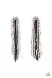 Let There BEAD Light - Black Seed Bead and Post Earrings