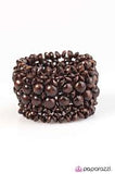 Tropical Bliss - Colored Wooden with Round Beads Stretchy Bracelet