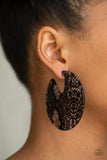 Hit Or HISS - Black Acrylic Hoop Earrings