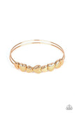 Totally Tenderhearted - Gold Heart Bangle Bracelet