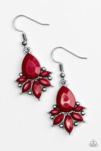 Glam Up! - Red Samba Beads Fishhook Earrings