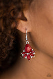 Glam Up! - Red Samba Beads Fishhook Earrings