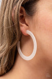 HAUTE Tamale - Red - Blue - White Acrylic Hoop Earrings