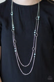 The New Girl in Town - Blue Pearly Beads Long Necklace