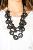 Catalina Coastin - Black Wooden Necklace