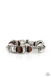 Exploring The Elements - Brown Stretchy Bracelet. Fashion Fix Exclusive June 2021