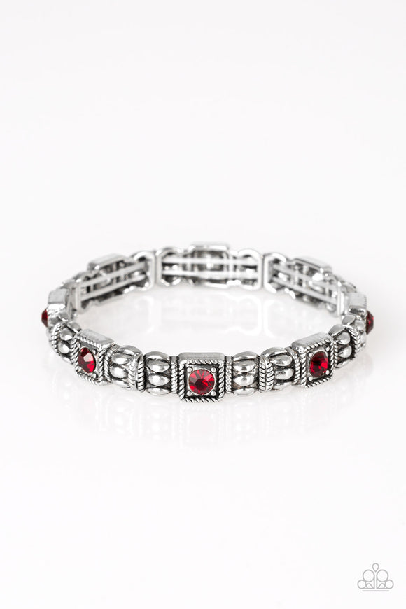 Metro Marvelous - Red Stretchy Bracelet