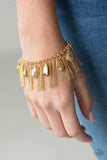 Brag Swag - Gold Teardrops and Chains Clasp Bracelet