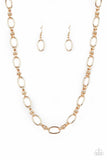 Defined Drama - Gold Short Necklace. Fashion Fix Exclusive June 2021