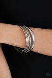 Get Into Gear - Silver hammered Bangle Bracelets