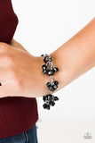 Stop And Star - Black Iridescent Clasp Bracelet