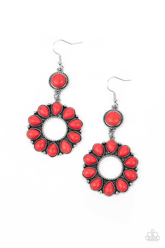 Back At The Ranch - Red Fish Hook Earrings. Fashion Fix Exclusive June 2021