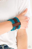 JAMAICAN Me Jam - Blue Wooden Bracelet