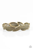 Popular Be-Leaf - Brass Life-Like Leaves Stretchy Bracelet