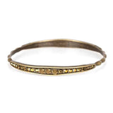 Just SPARKLE And Wave - Gold and Brass with Rhinestones Bangle Bracelet