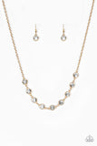 Starlit Socials - Silver/Smoky - Gold/White - Gunmetal/Red Rhinestones Short Necklace