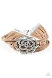 Va Va BLOOM - Silver Blossom Attached by Colored Suede Clasp Bracelet