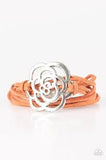 Va Va BLOOM - Silver Blossom Attached by Colored Suede Clasp Bracelet