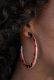 Haute Blooded - Brown Tortoise-Shell Like Pattern Acrylic Hoop Earrings