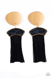 Insta Inca - Blue - Black - Brown Tassel Post Earrings