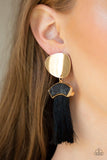 Insta Inca - Blue - Black - Brown Tassel Post Earrings