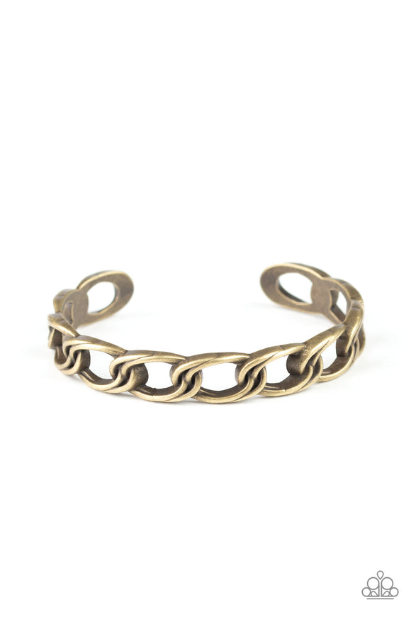 Link Tank - Brass Double Chain Cuff Bracelet