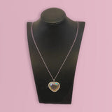 Prismatically Twitterpated - Multi Oil Spill Heart Long Necklace - LOP Exclusive June 2022