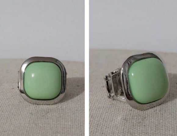 POP-ularity Contest - Green Wide Band Ring. Fashion Fix Exclusive Aug. 2021