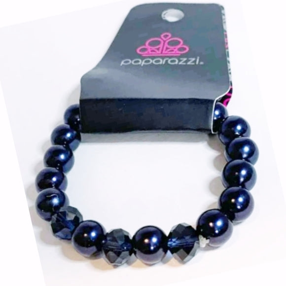 Really Resplendent - Blue Stretchy Bracelet. Fashion Fix Exclusive Piece!