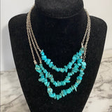 Eco Goddess - Blue/Turquoise Stones Chocker Necklace