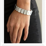 Retro Effect - Silver Stretchy Bracelet